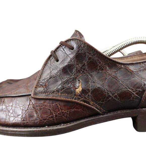Kow Hoo Shoes Mens 45 Oxfords Exotic Leather Classic Goodyear Welt Handcrafted main image 15